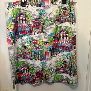 Colorful‎ Tropical Print Skirt